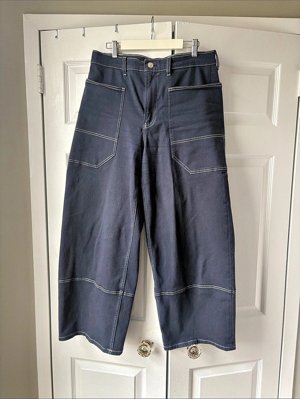 Everlane The Utility Wide-Leg Garden Pant Blue Size 30